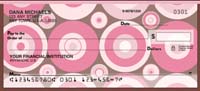 Circles Pink and Brown Personal Checks