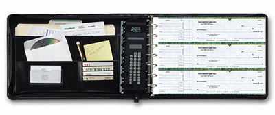 3-On-A-Page Zippered Leather Look Vinyl Portfolio